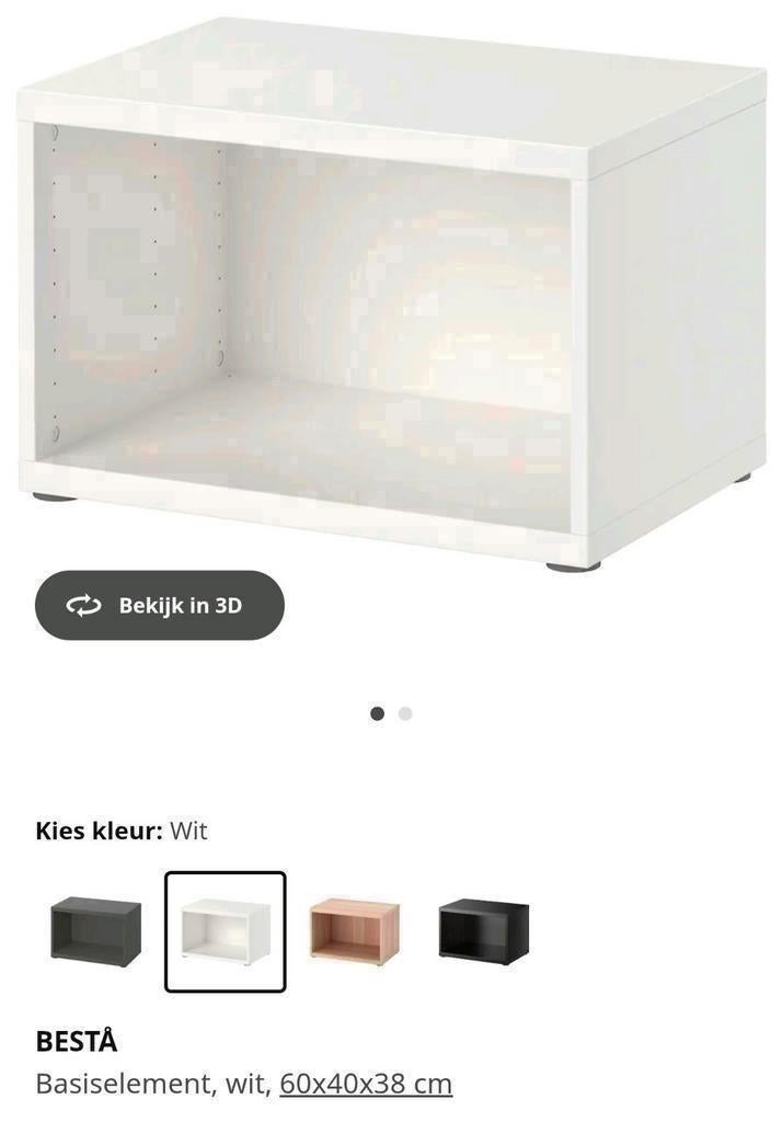 Besta IKEA Kasten Deuren Planken Beige , zwartbruin en Wit, Ophalen, Zo goed als nieuw, Minder dan 150 cm, Minder dan 100 cm