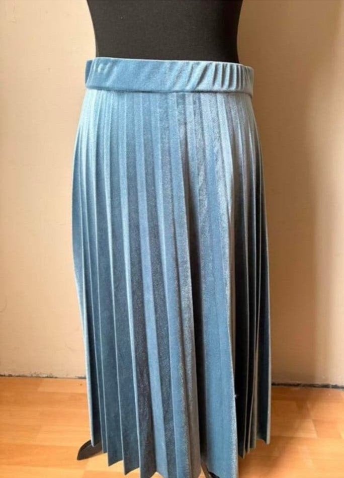 Scapa Flow mooie lange blauwe velvet rok mt 42 ZGAN, Kleding | Dames, Blauw, Maat 42/44 (L), Nieuw, Ophalen of Verzenden