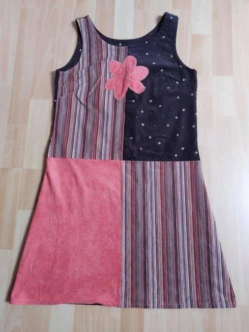Mouwloze streepjes jurk, Kleding | Dames, Bruin, Ophalen of Verzenden, Maat 36 (S), Gedragen