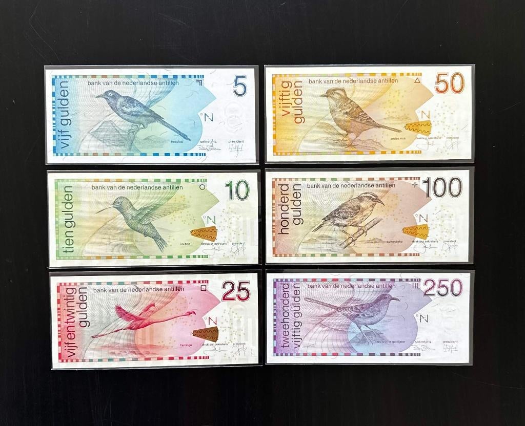 Bankbiljetten Nederlandse Antillen Gulden (UNC) | Volle Set, Ophalen of Verzenden, 250 gulden, Setje