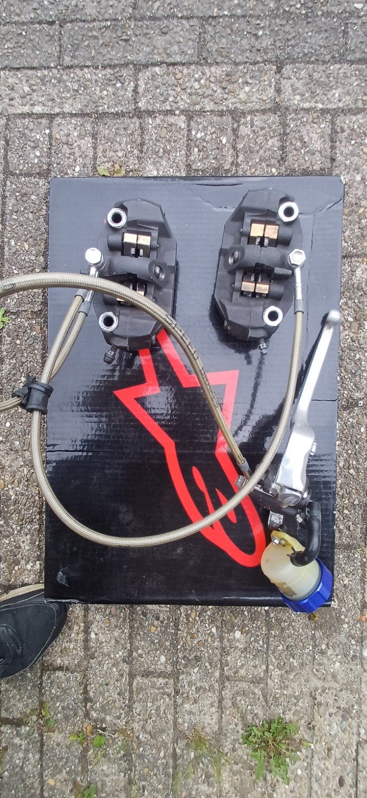 Suzuki gsxr 600 k6 remklauwen en remhendel set, Ophalen of Verzenden, Gebruikt