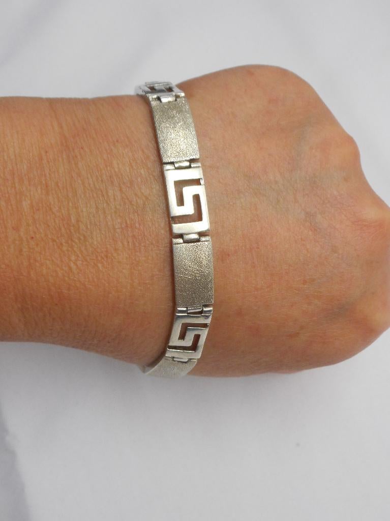 Zilveren vintage unisex armband nr.1489