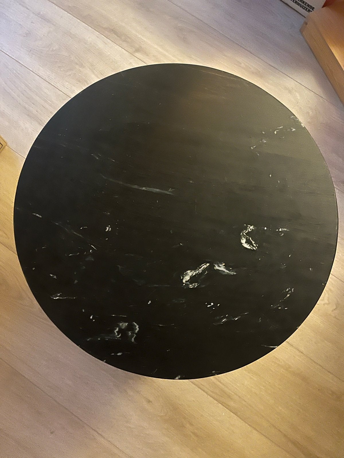 By-Boo salontafel marmer zwart - 41x60 cm, Ophalen, Overige materialen, Gebruikt, Rond