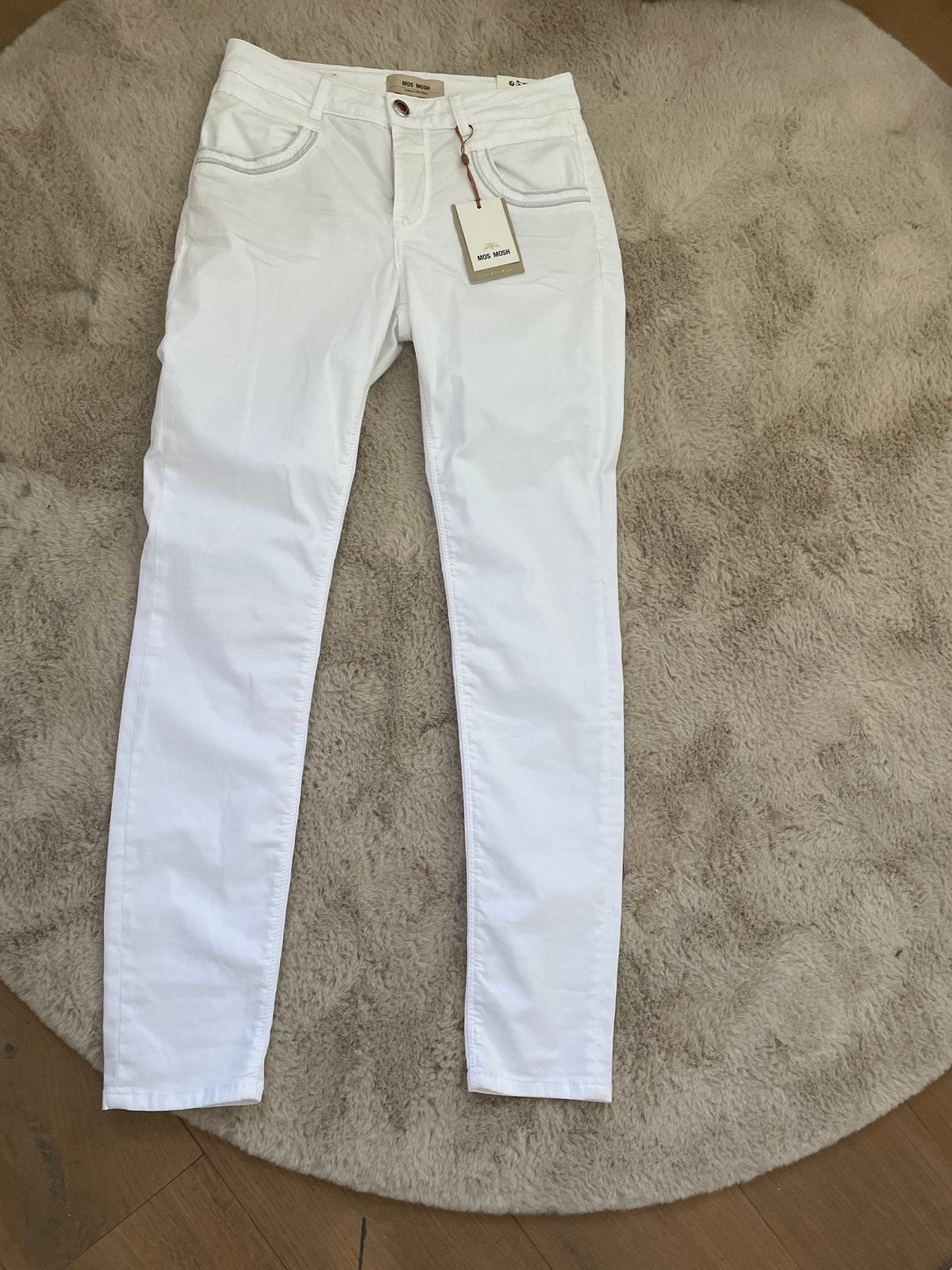 Nieuwe Mos Mosh Naomi Treasure Pant - Wit, Maat 27, Wit, Nieuw, Ophalen of Verzenden, Maat 34 (XS) of kleiner