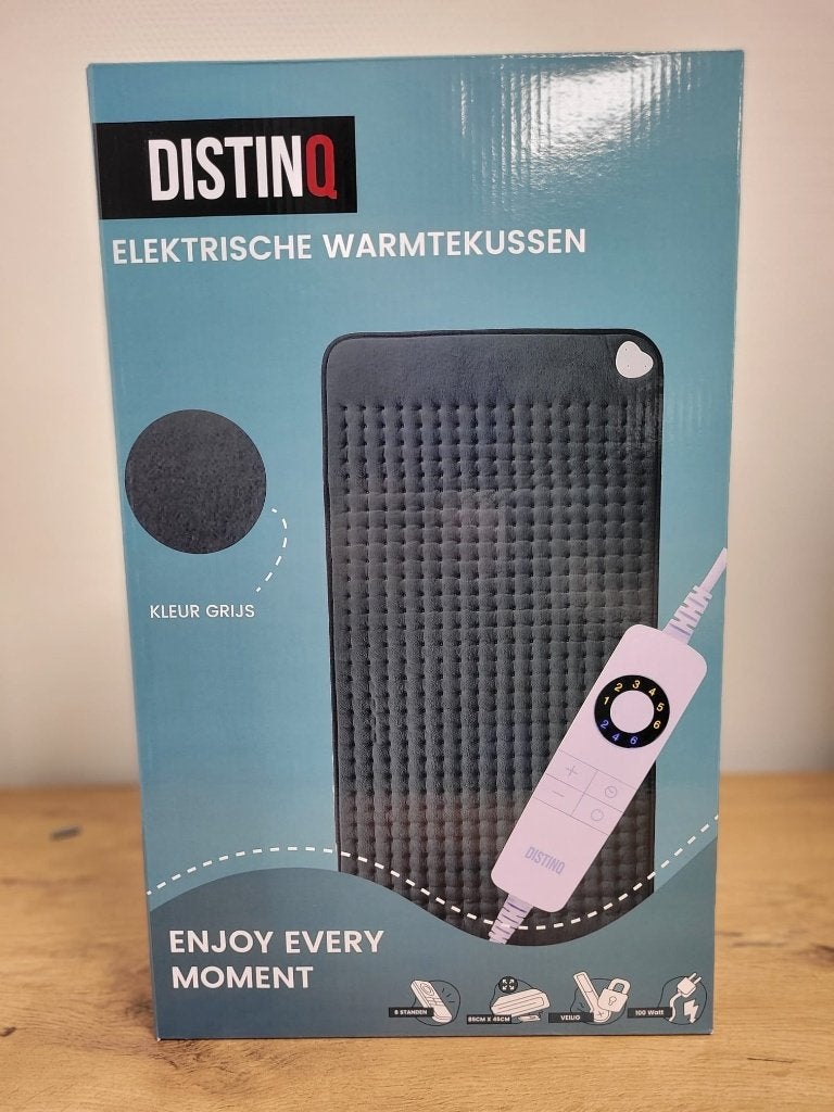 DistinQ Elektrisch Warmtekussen - Grijs - 45cm x 85cm, Overige typen, Ophalen of Verzenden, Zo goed als nieuw, Info@semacobv.nl