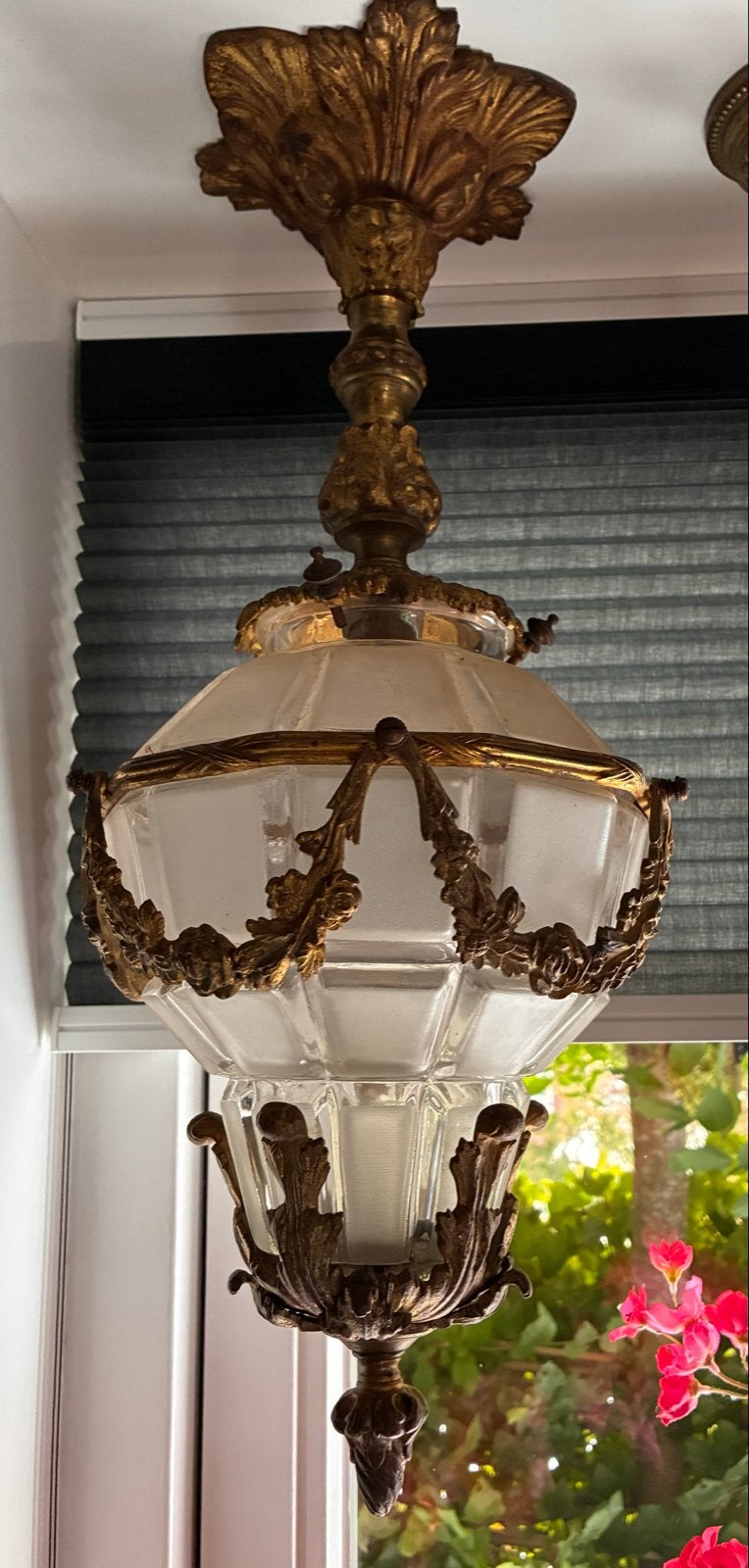 antieke Franse hallantaarn late 19e of vroege 20e eeuw, Ophalen