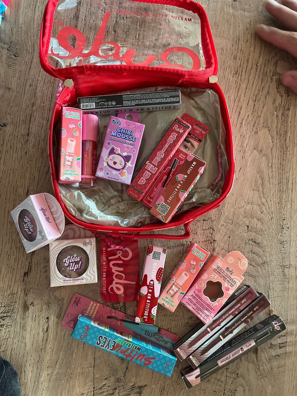 Rude Cosmetics Make-up Set met Tasje - Nieuw, Gehele gezicht, Nieuw, Ophalen of Verzenden, Make-up