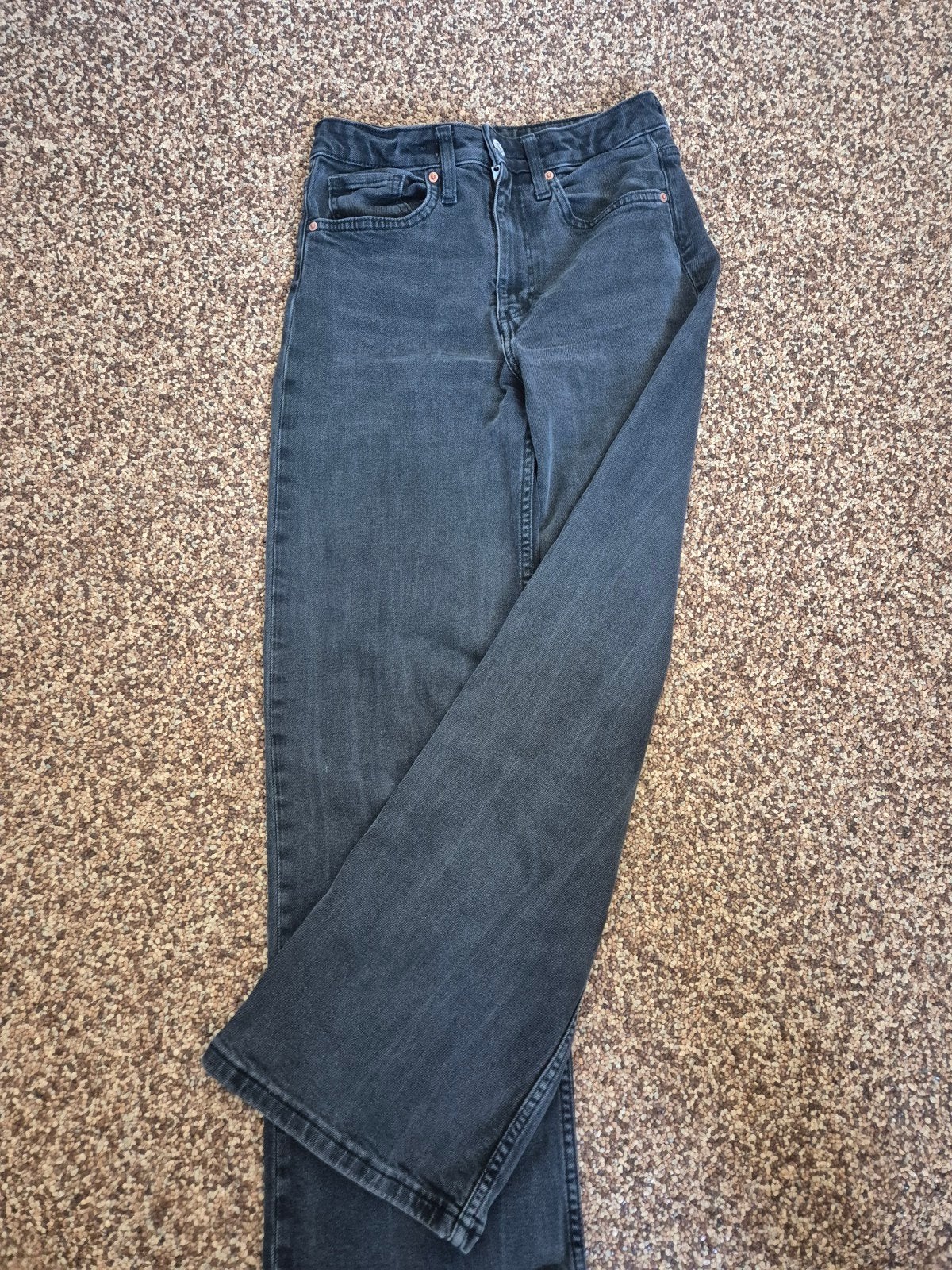 H&M Zwarte Wide Leg Jeans - Maat 152 (11-12 jaar), Kinderen en Baby's, Kinderkleding | Maat 152, Broek, Gebruikt, Meisje, H&M