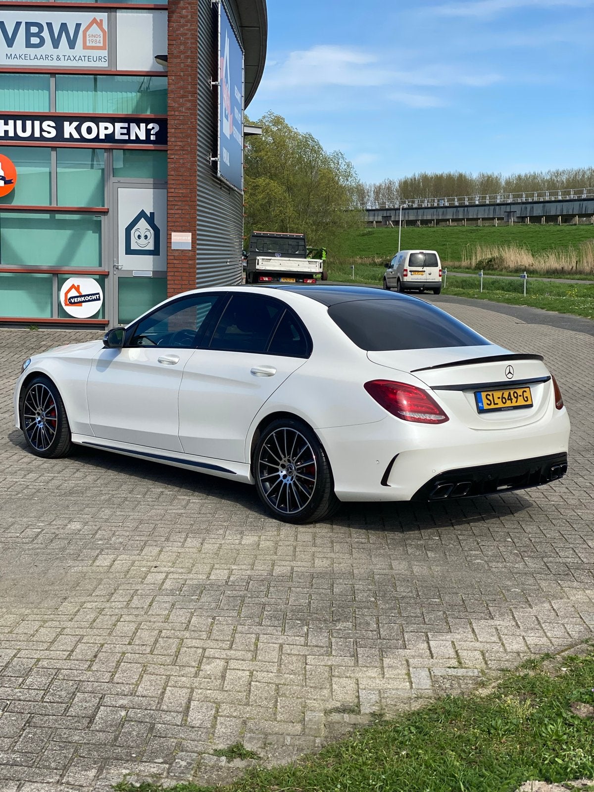 Mercedes-Benz C-Klasse C180 2018 Wit, Auto's, Automaat, 1800 kg, Wit, Particulier
