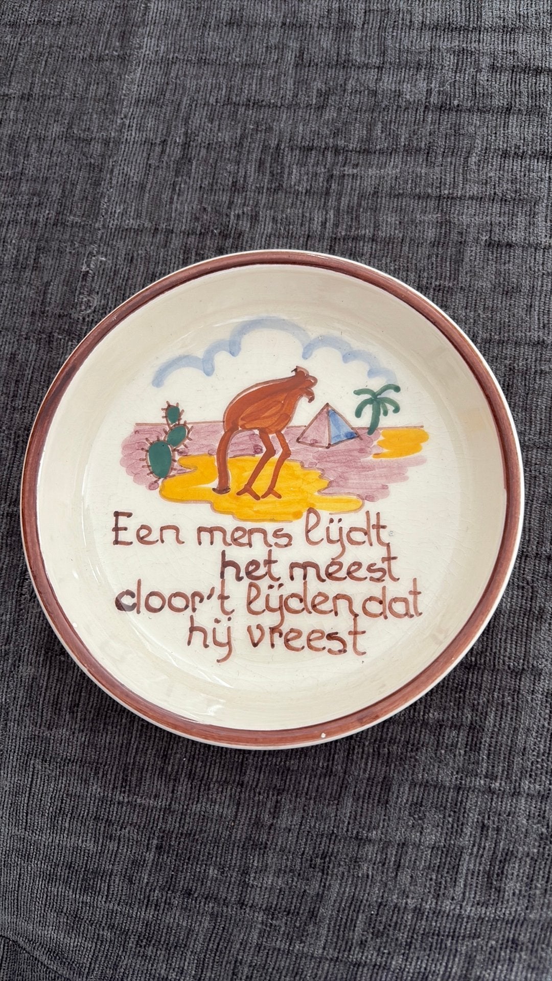 Vlieg-Uut - Vintage spreukenbordje, Ophalen of Verzenden