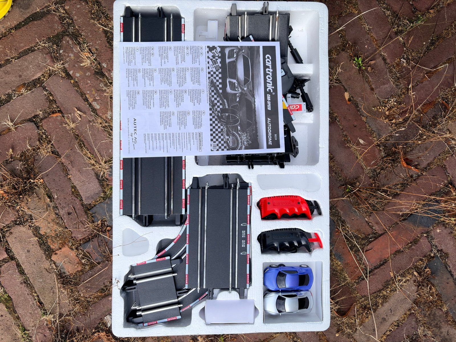 ️ Cartronic Car-Speed Racebaan (7,5m!) met 2x Audi R8 (1:43), Overige merken, Racebaan, Nieuw, Ophalen of Verzenden