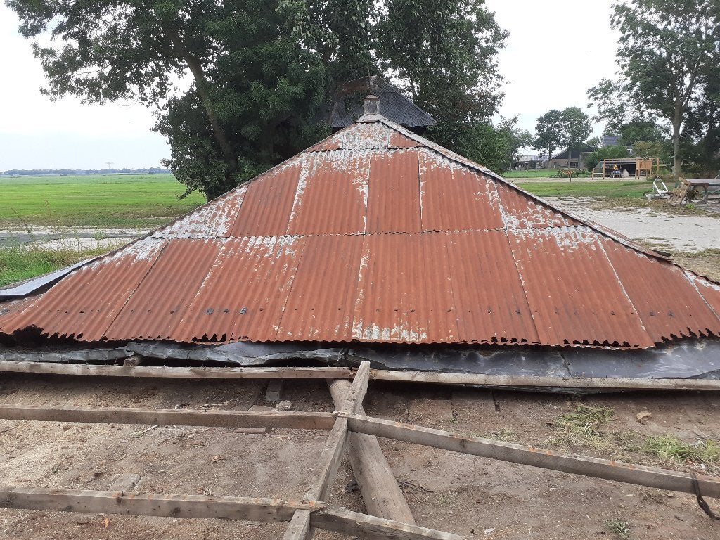 stalen golfplaten, roestig, Ophalen, Gebruikt
