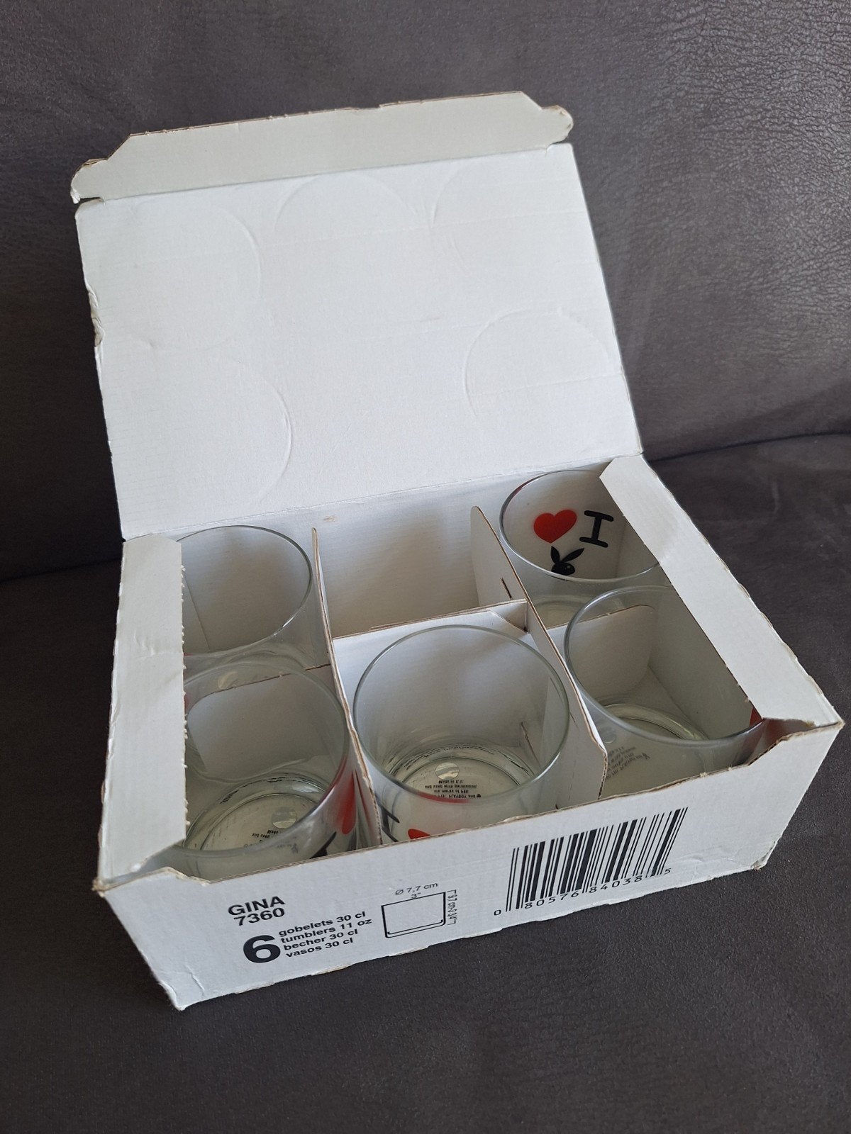 12 Playboy whisky glazen, Ophalen of Verzenden, Nieuw, Meerkleurig, Glas