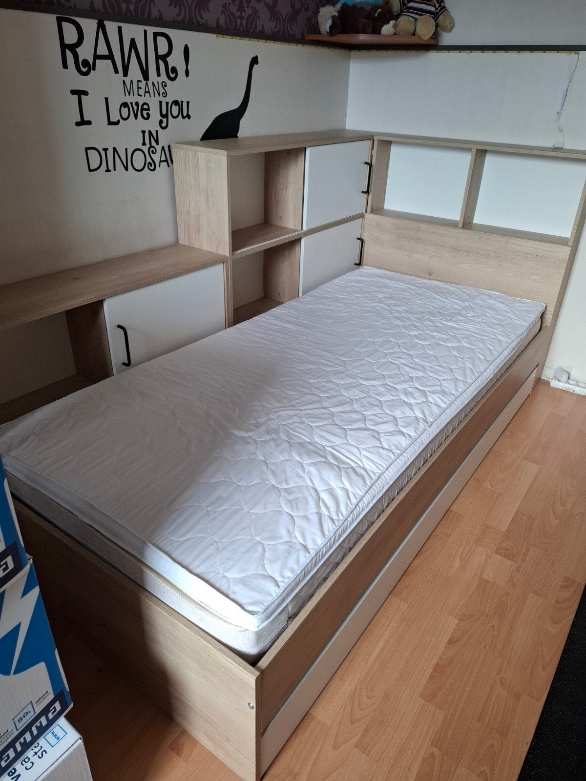 ZGAN tienerbed, Huis en Inrichting, Slaapkamer | Bedden, Ophalen, Eenpersoons, Zo goed als nieuw, 120 cm