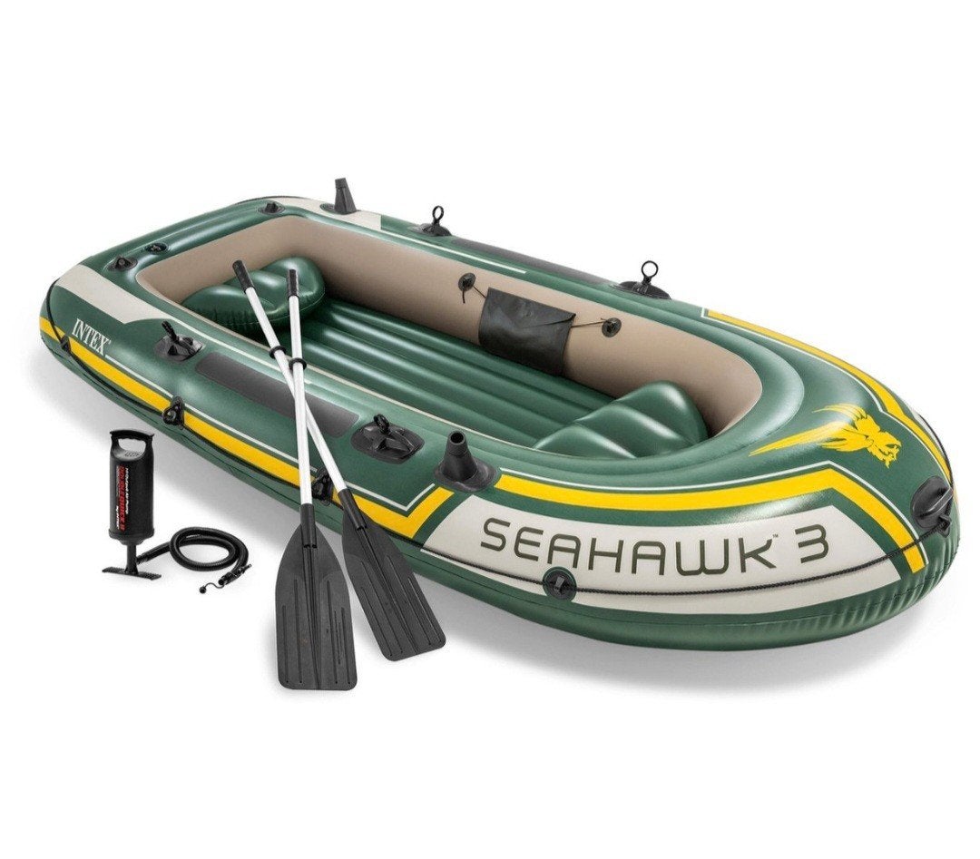 Complete Intex Seahawk  3Set – Incl Motor, Battery, & Mount, Watersport en Boten, Kano's, Ophalen, Zo goed als nieuw, Overige typen