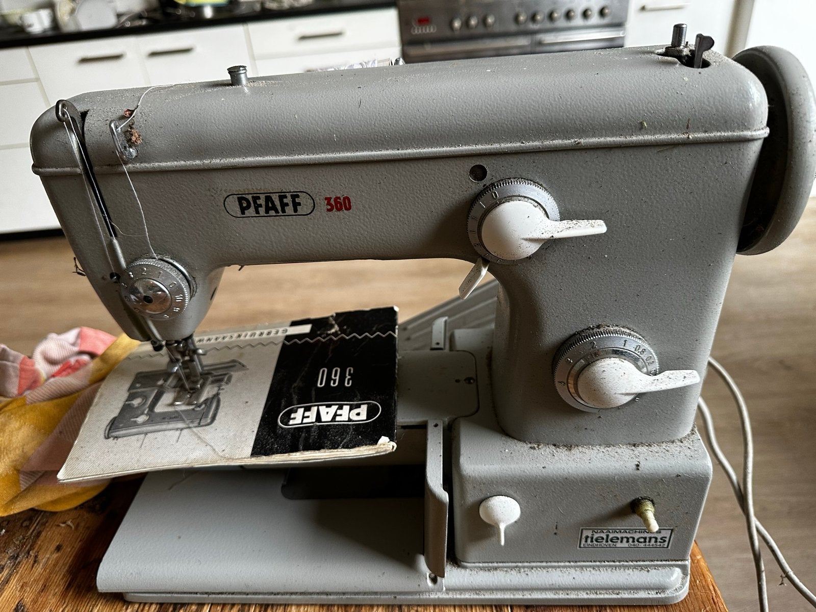 Pfaff 360 semi-industriële Naaimachine - Geschikt voor Leer, Ophalen of Verzenden, Gebruikt, Naaimachine, Pfaff