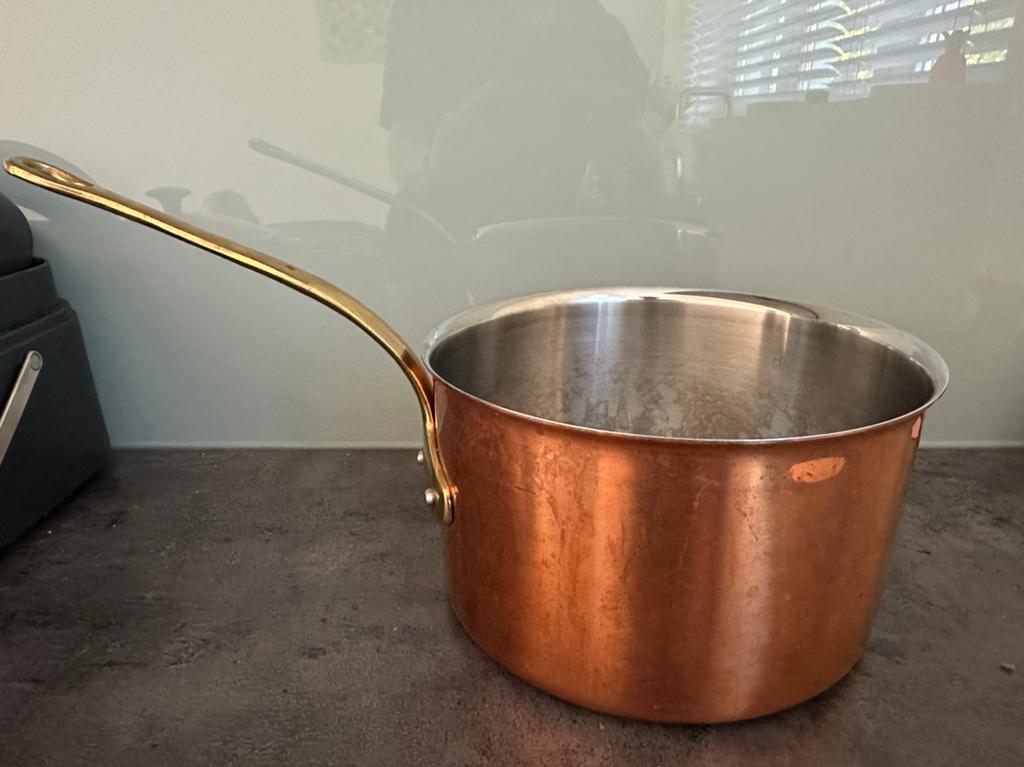 Paderno koperen steelpan, sauspan, Ophalen of Verzenden, Zo goed als nieuw, Overige materialen