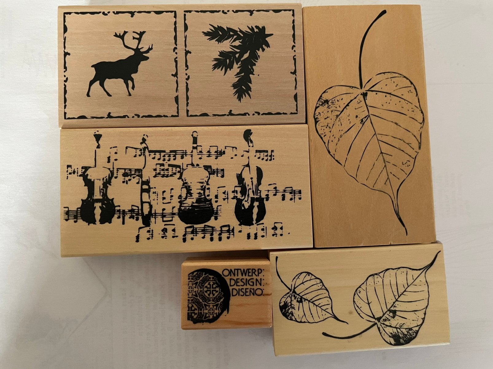 6 stempels en een alfabet stempel ook met cijvers, Ophalen of Verzenden, Nieuw, Houten stempel