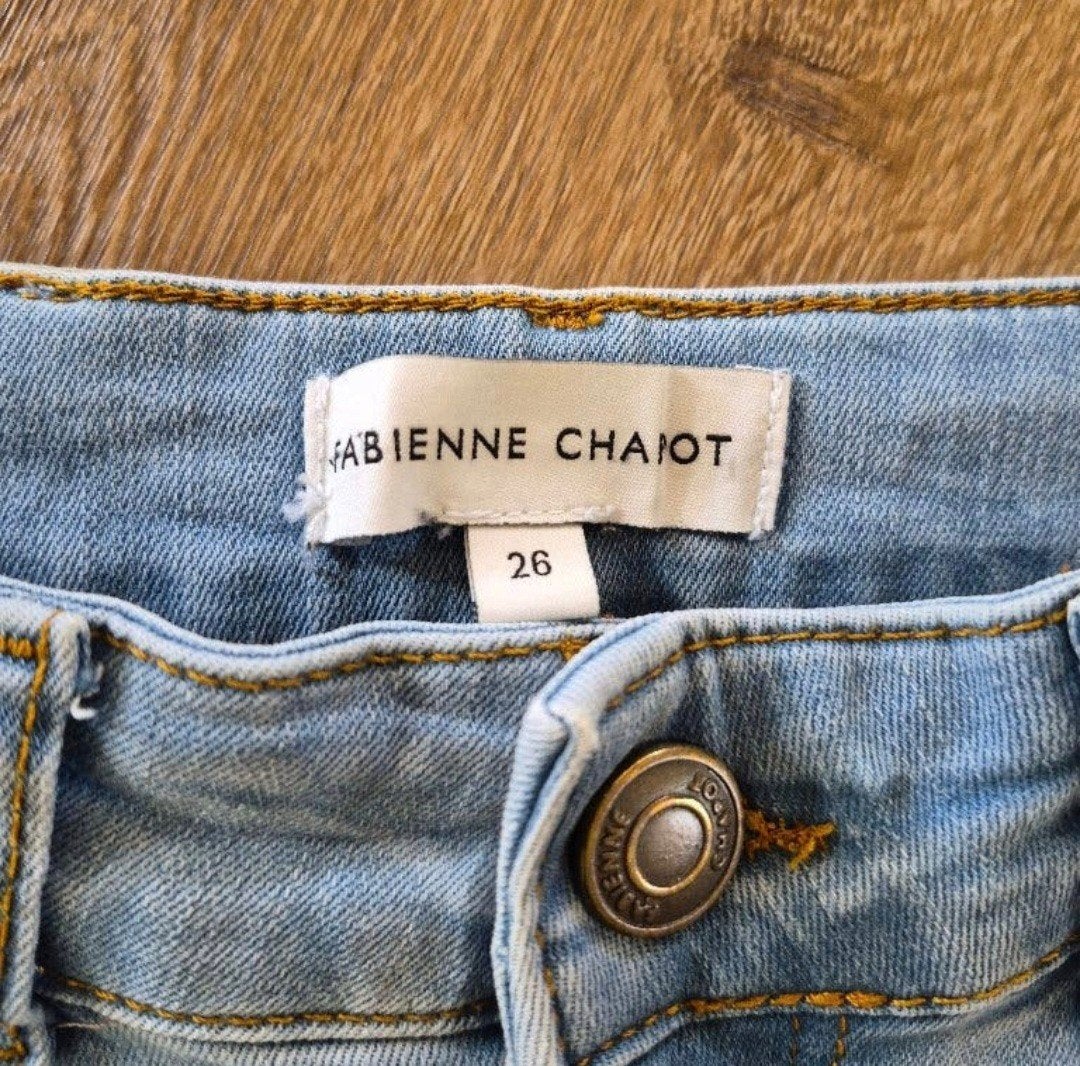 Super leuke flared broek van Fabienne Chapot, maat 26, Kleding | Dames, Blauw, Ophalen of Verzenden, Zo goed als nieuw, Fabienne Chapot