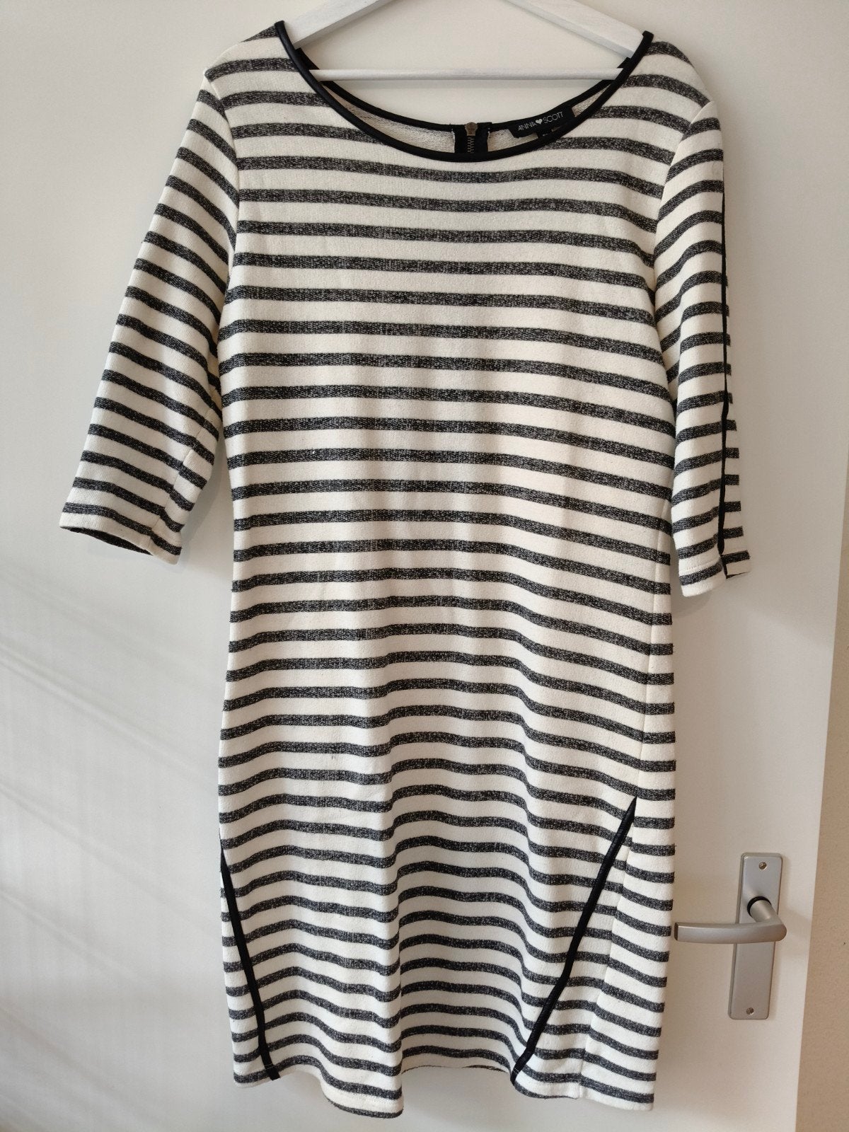 Anna Scott gestreepte jurk - Maat XL, Kleding | Dames, Zwart, Maat 46/48 (XL) of groter, Anna Scott, Ophalen of Verzenden