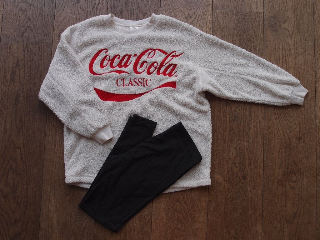 Erg leuke Coca Cola teddy meisjes dames pyjama maat M, H&M, Ophalen of Verzenden, Zo goed als nieuw, Maat 38/40 (M)