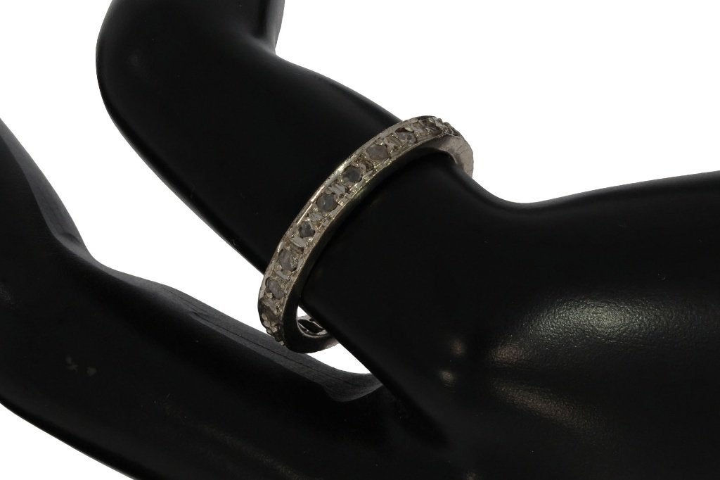 24 diamanten antieke alliance ring dames zilver fraai, Verzenden, Zilver, Ring, Met edelsteen