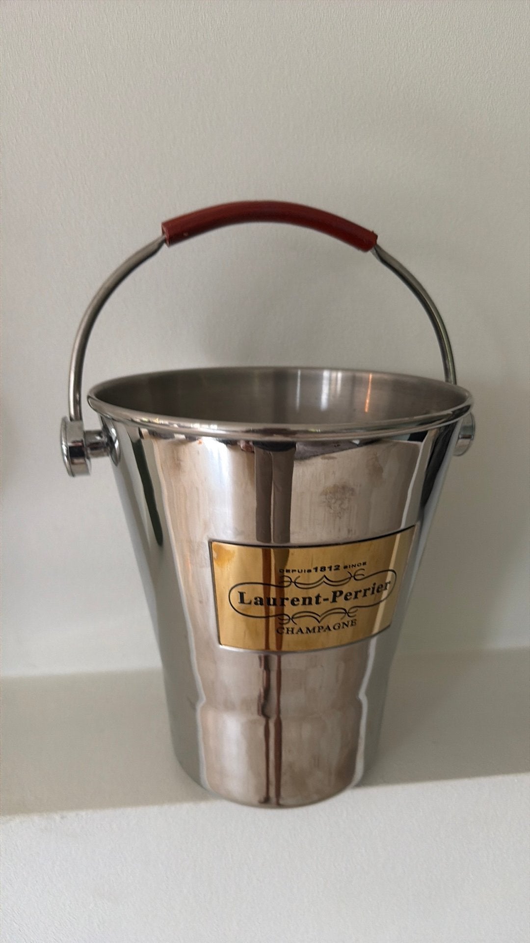 Laurent perrier x Hermès champagnecooler, Ophalen of Verzenden, Zo goed als nieuw, Hout, Minder dan 50 cm