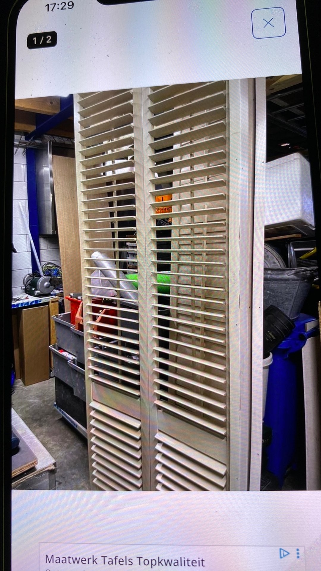 Shutter, Ophalen of Verzenden, Zo goed als nieuw, Crème, 150 tot 200 cm