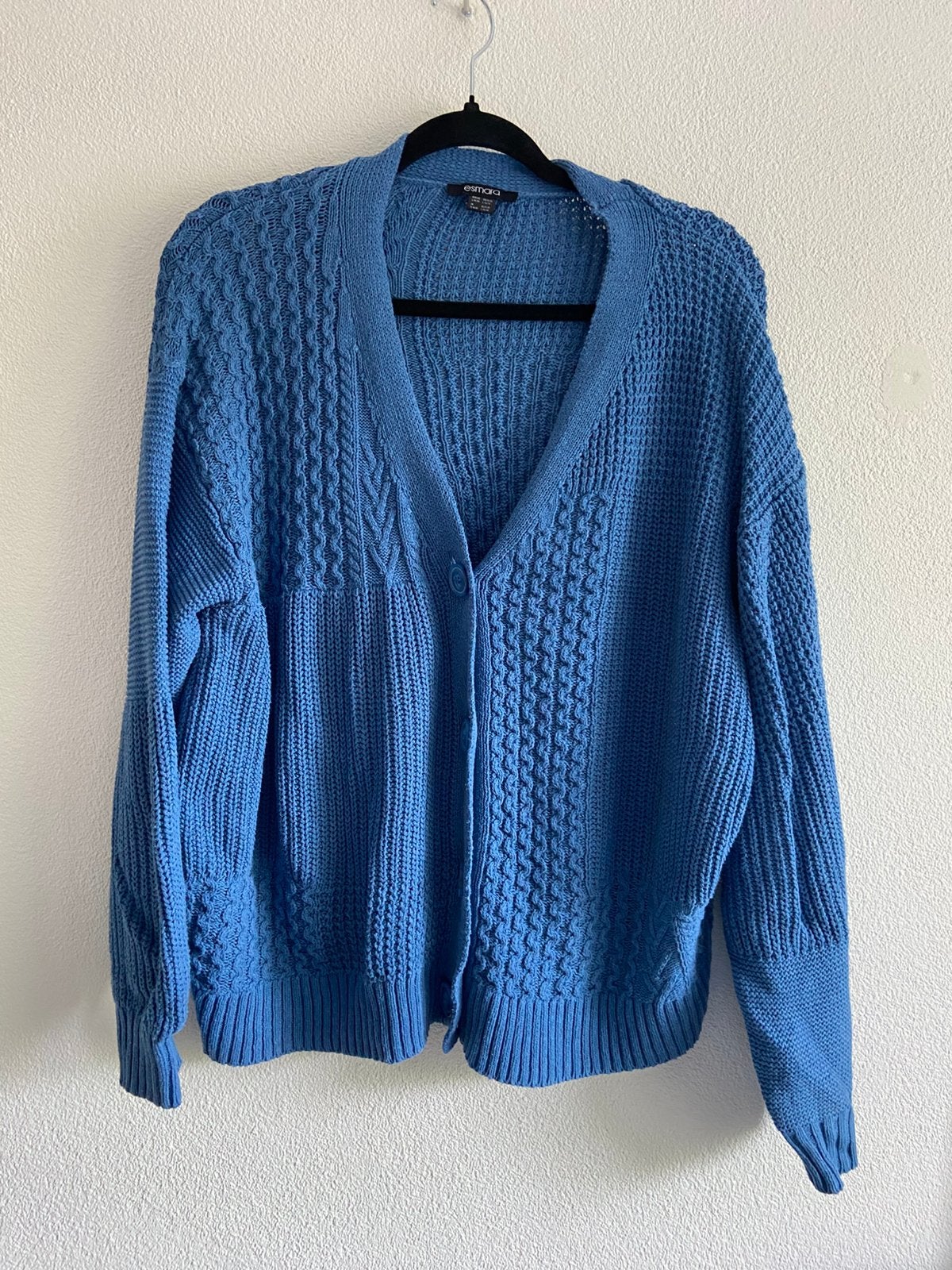 Blauw dik vest, Verzenden, Gedragen, Maat 42/44 (L), Blauw