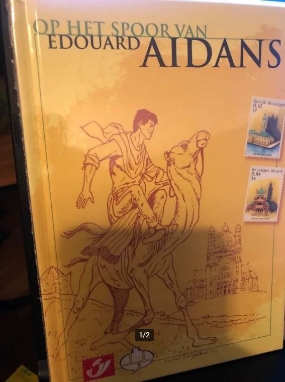 op het spoor van edouard aidans hardcover k3, Eén stripboek, Ophalen of Verzenden, Zo goed als nieuw