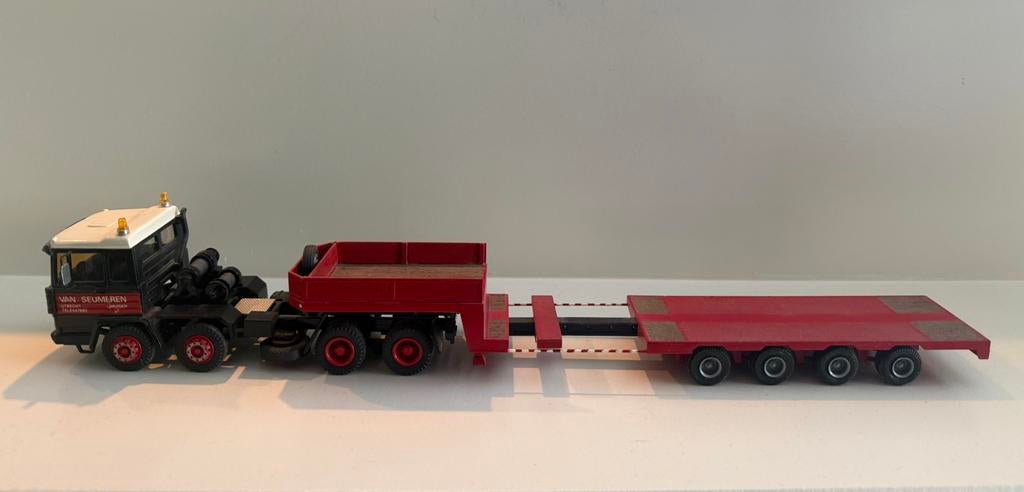 Te koop mooie Van Seumeren combinatie 1:48/1:50, Hobby en Vrije tijd, Modelauto's | 1:50, Ophalen, Gebruikt, Bus of Vrachtwagen