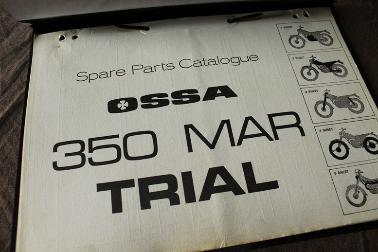OSSA 350 Trial motorcycle parts list, Ophalen of Verzenden, Overige merken