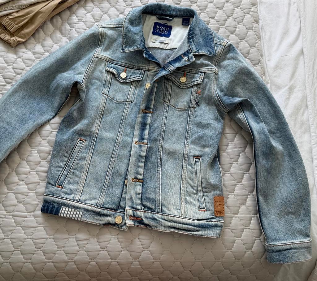 Scotch & Soda Spijkerjas Maat 158, Ophalen of Verzenden, Zo goed als nieuw, Jongen of Meisje, Jas