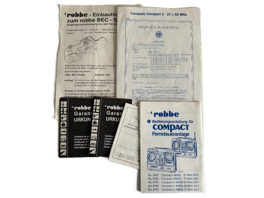 Vintage Robbe handleiding / documenten rc, Ophalen of Verzenden, Gebruikt, Overige schalen, Onderdeel