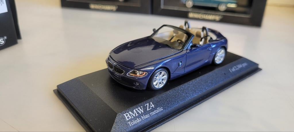 Minichamps 2002 BMW Z4  E85  blauw metallic, Hobby en Vrije tijd, Modelauto's | 1:43, Ophalen of Verzenden, Zo goed als nieuw