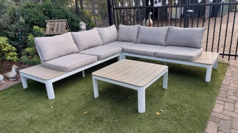 Aluminium polywood loungeset, Tuin en Terras, Ophalen, Gebruikt, Loungeset