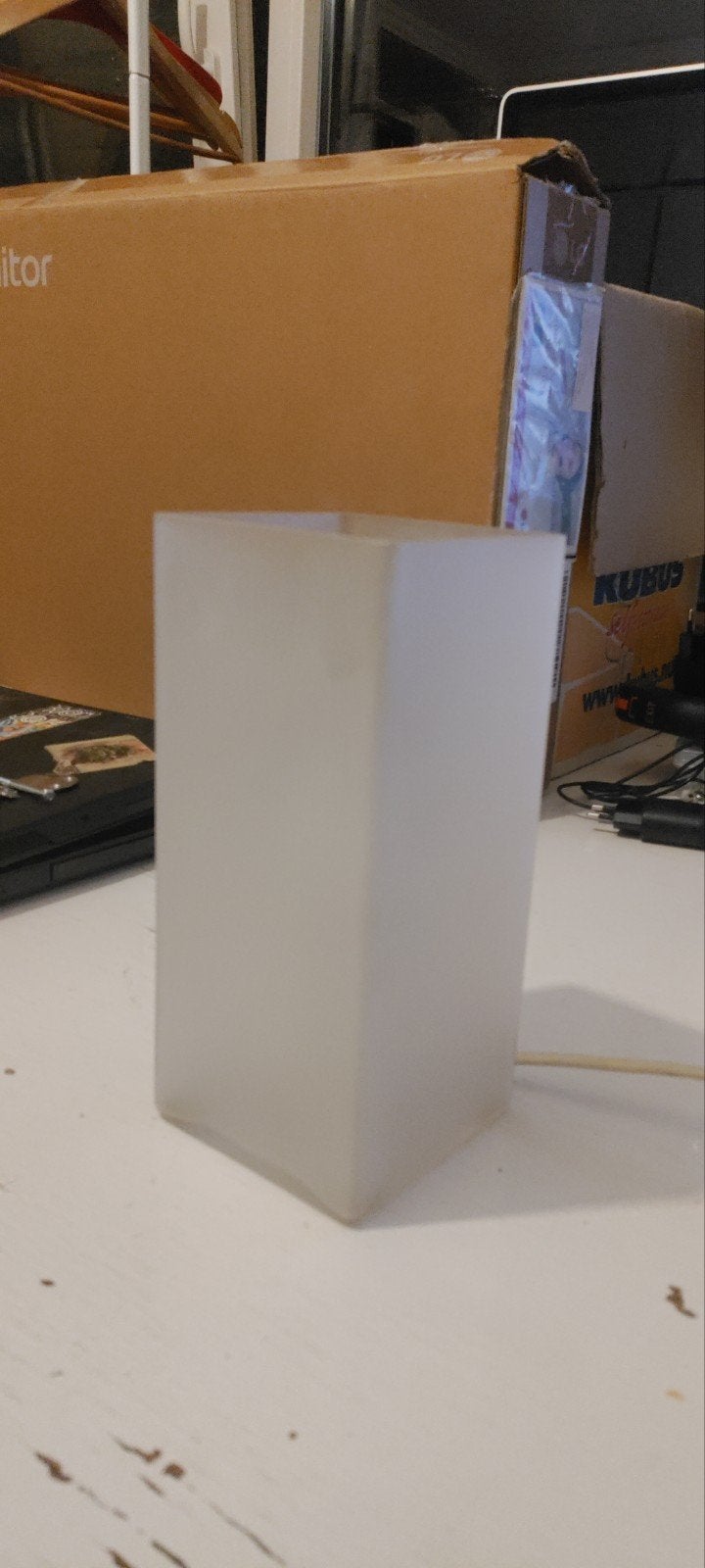 IKEA Grönö Tafellamp - Wit Glas, Gebruikt, Wit, Ophalen of Verzenden, IKEA