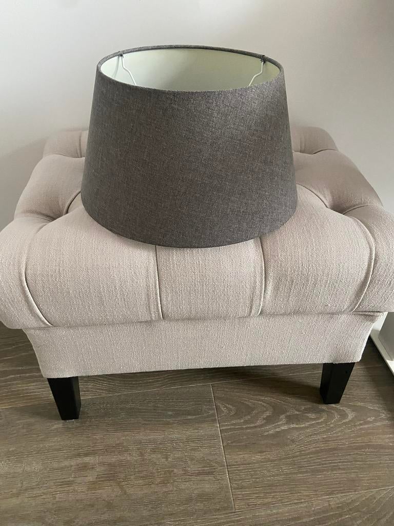 Lampenkap grijs, 25 tot 50 cm, Rond, Ophalen of Verzenden, Zo goed als nieuw