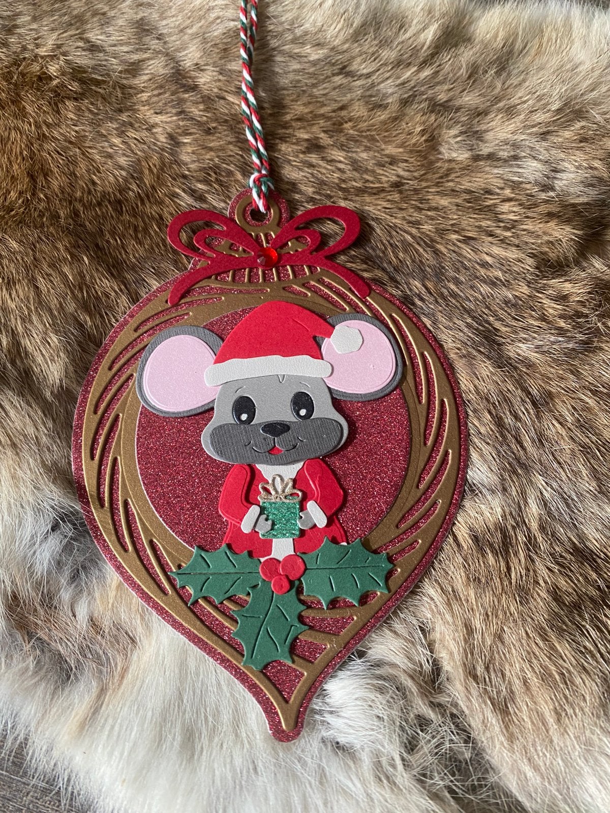 Handgemaakte kerstbal/kerstkaart nr 9, Ophalen of Verzenden, Nieuw