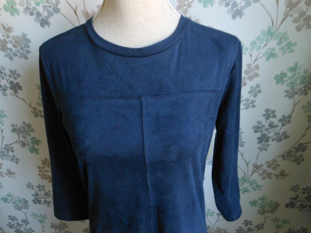 Mooie jurk van PESCARA suede look, Kleding | Dames, Ophalen of Verzenden, Zo goed als nieuw, Maat 38/40 (M), Blauw
