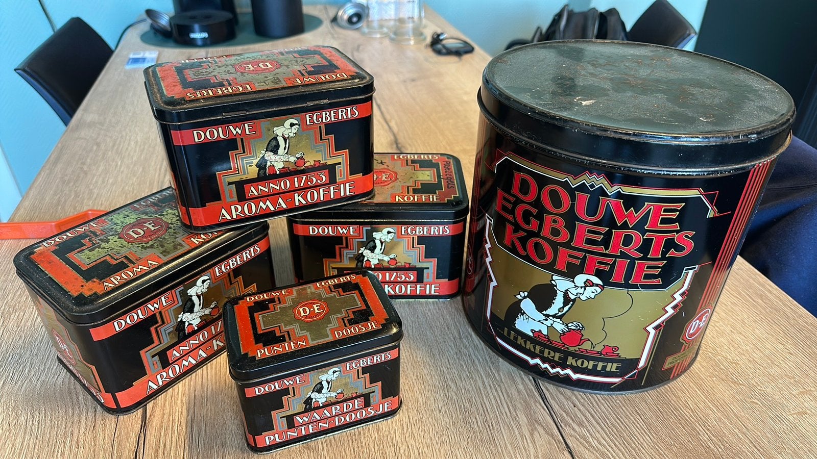 Douwe Egberts koffieblikken, Verzamelen, Blikken, Ophalen of Verzenden, Gebruikt, Koffie, Douwe Egberts