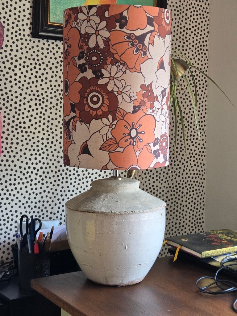 retrolook lamp, Huis en Inrichting, Vintage, E27 (groot), Zo goed als nieuw, 62 cm