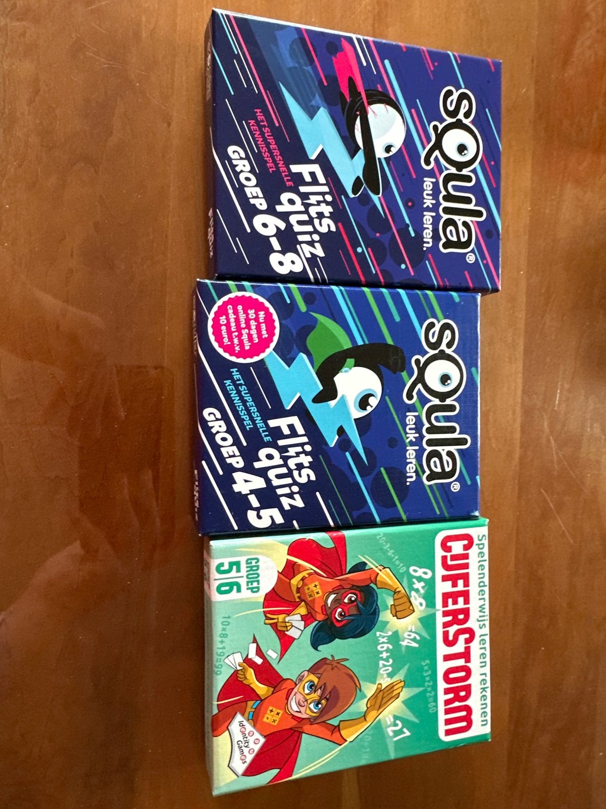 Squla Flits Quiz & Cijferstorm Spelenderwijs Leren Rekenen, Ophalen of Verzenden, Gebruikt