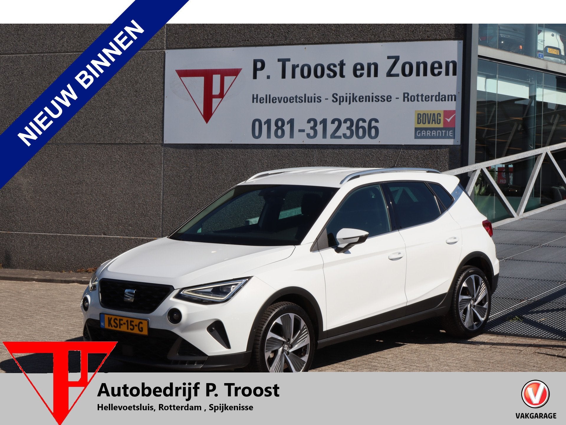 SEAT Arona 1.0 EcoTSI FR Automaat/Virtueel cockpit/Stoelverw, Auto's, Seat, Stof, Gebruikt, Wit, Bedrijf