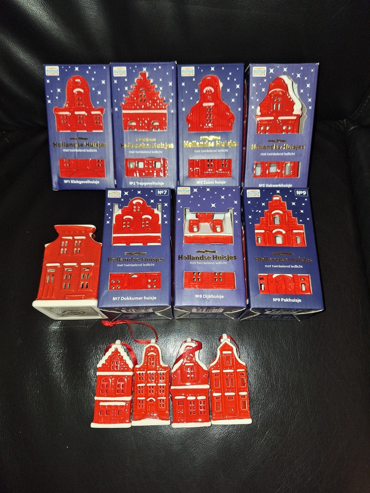 8 Postcodeloterij huisjes en 4 kerstboomhangers, Ophalen of Verzenden, Zo goed als nieuw