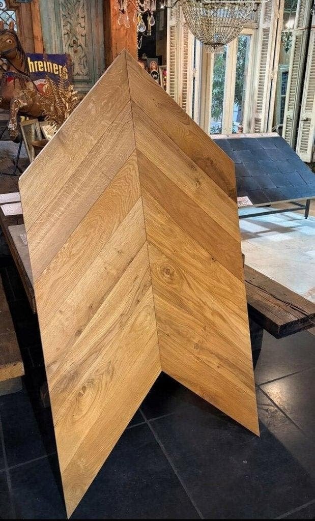 HOUTEN PARKET; 120M2 EICHE CHEVRON HONGAARSE PUNT, Huis en Inrichting, Stoffering | Vloerbedekking, Ophalen, Nieuw, 75 m² of meer