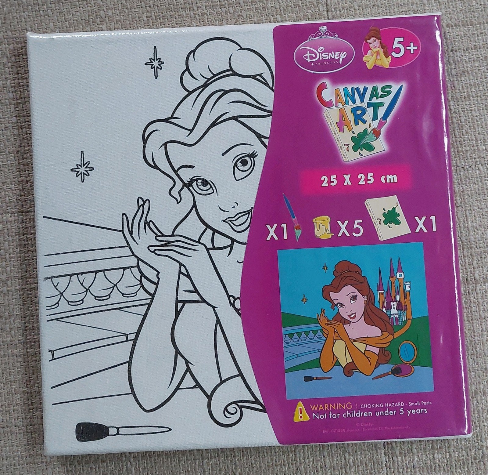 Disney prinsessen canvas schilderij inclusief verf, nieuw, Ophalen of Verzenden, Nieuw, Knutselen