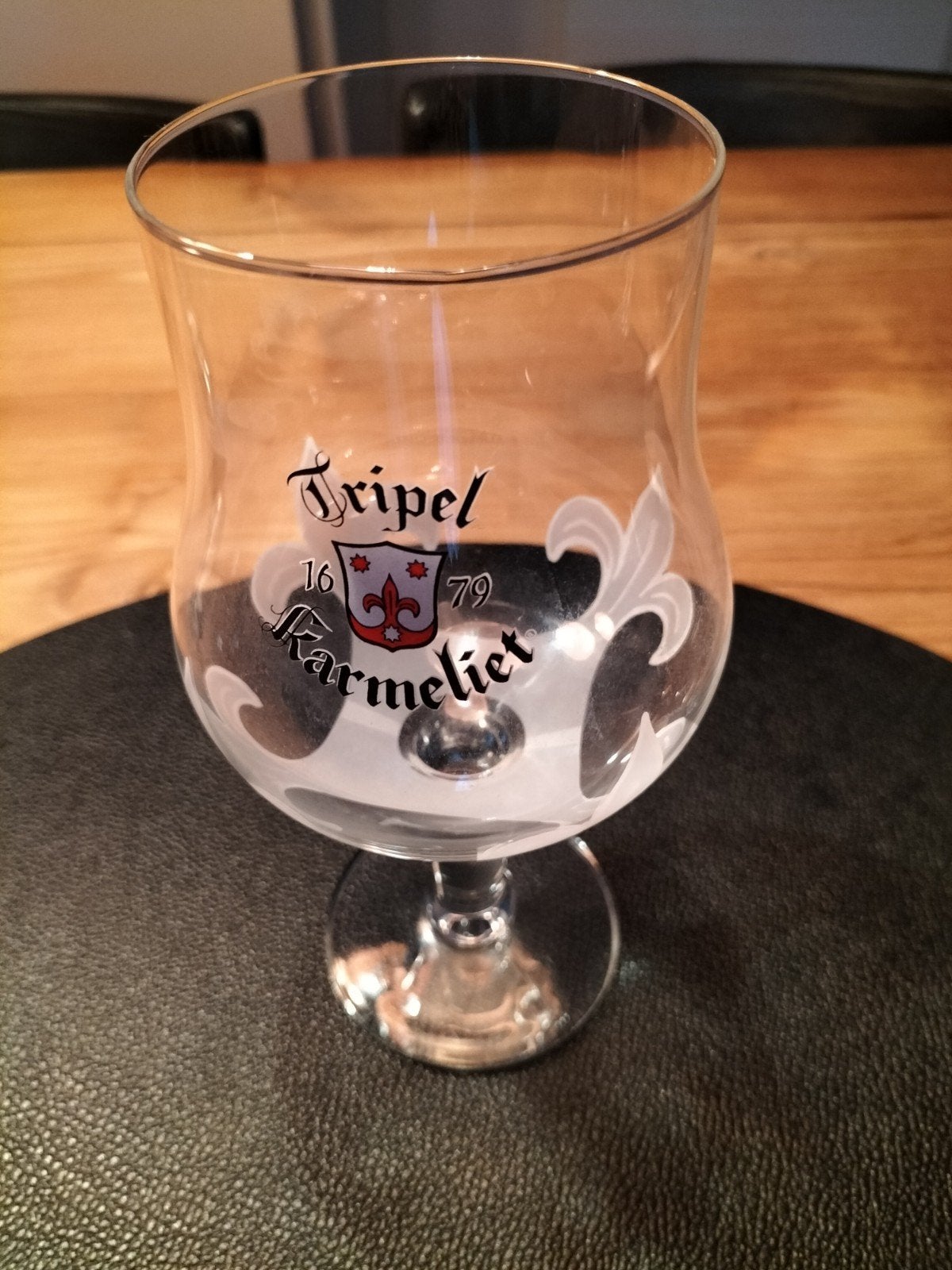 Tripel Karmeliet bierglas - verzenden op eigen risico, Verzamelen, Biermerken, Ophalen of Verzenden, Gebruikt