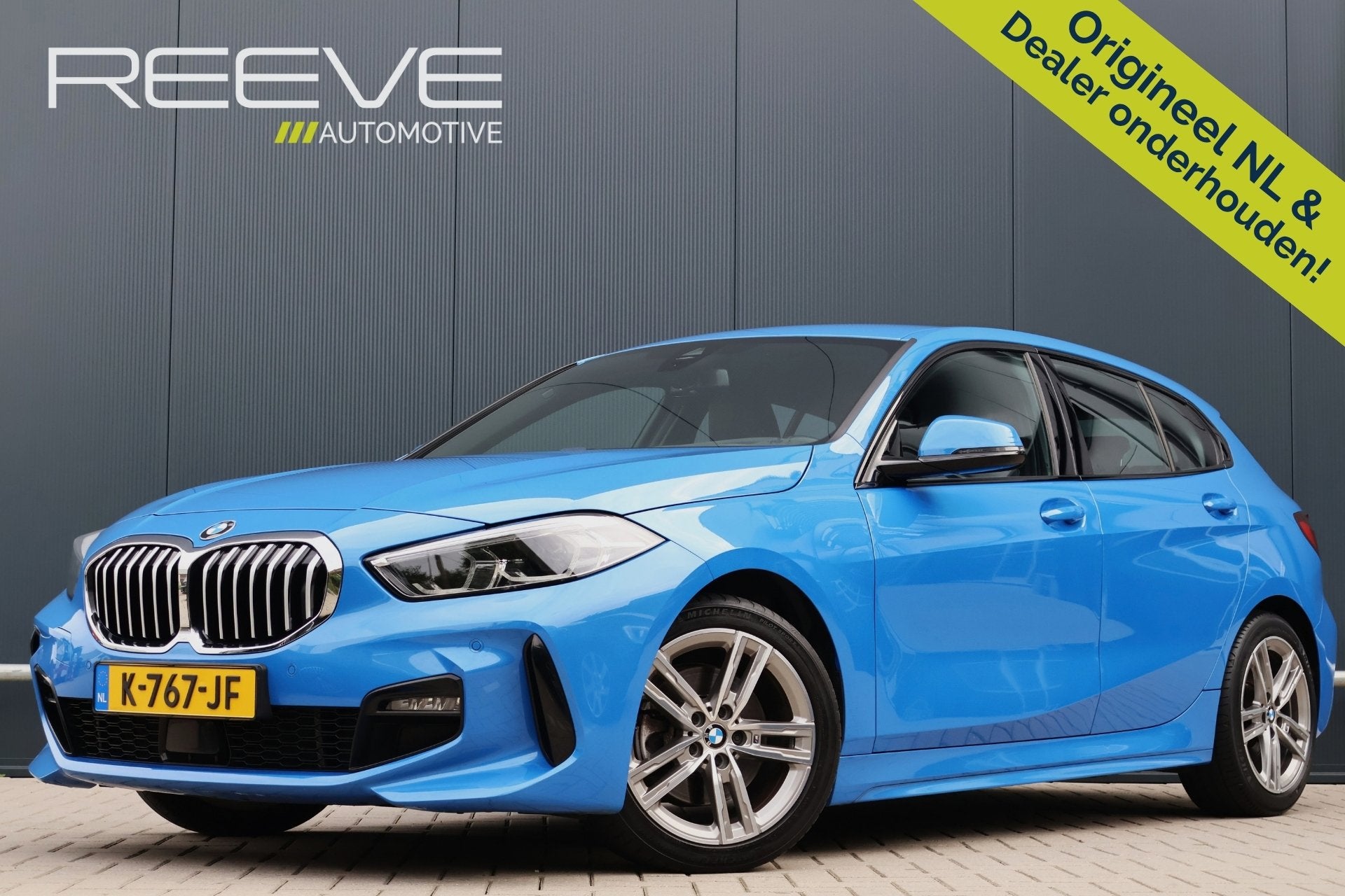 BMW 1-serie 118i M-Sport Executive Edition Misano Blau | 1e, Auto's, Dealer onderhouden, 136 pk, Gebruikt, Met garantie (alle)