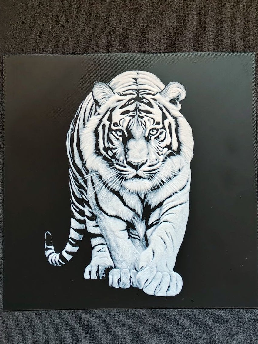 Prachtige Witte Tijger Schilderij, Verzenden